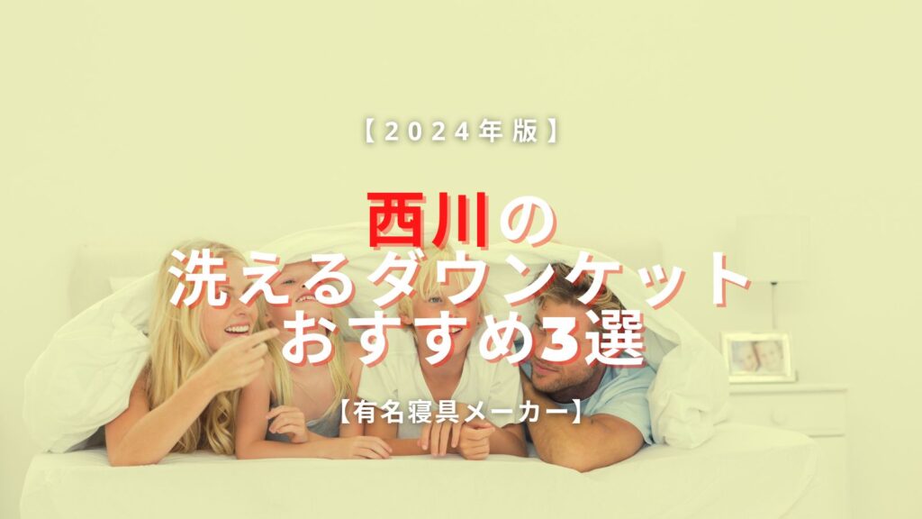 西川の洗えるダウンケットのアイキャッチ