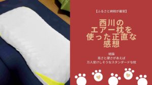 西川のエアー枕レビューのアイキャッチ